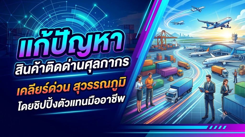 เคลียร์สินค้า ด่วนจี๋กับ ชิปปิ้งสุวรรณภูมิ ทีม ตัวแทนออกของ สายสปีด ช่วย นำเข้าสินค้า ผ่านฉลุย 100%